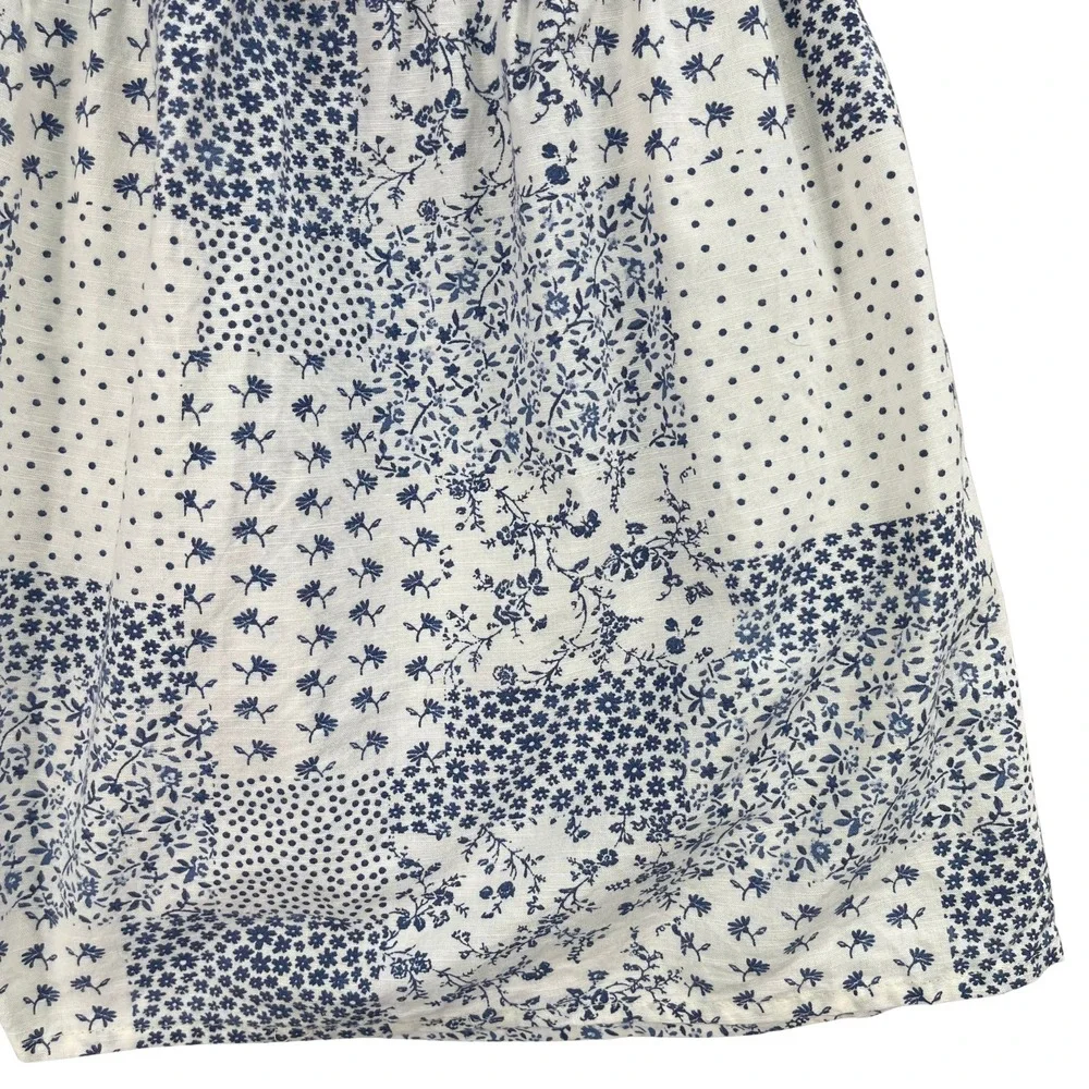 Oshkosh B'gosh Kids Girls Denim Patchwork Floral Dress Blue Size 4T